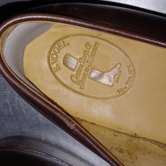 E. VOGEL Custom Brown Leather Dress Shoes, 14 - Picture 3 of 10